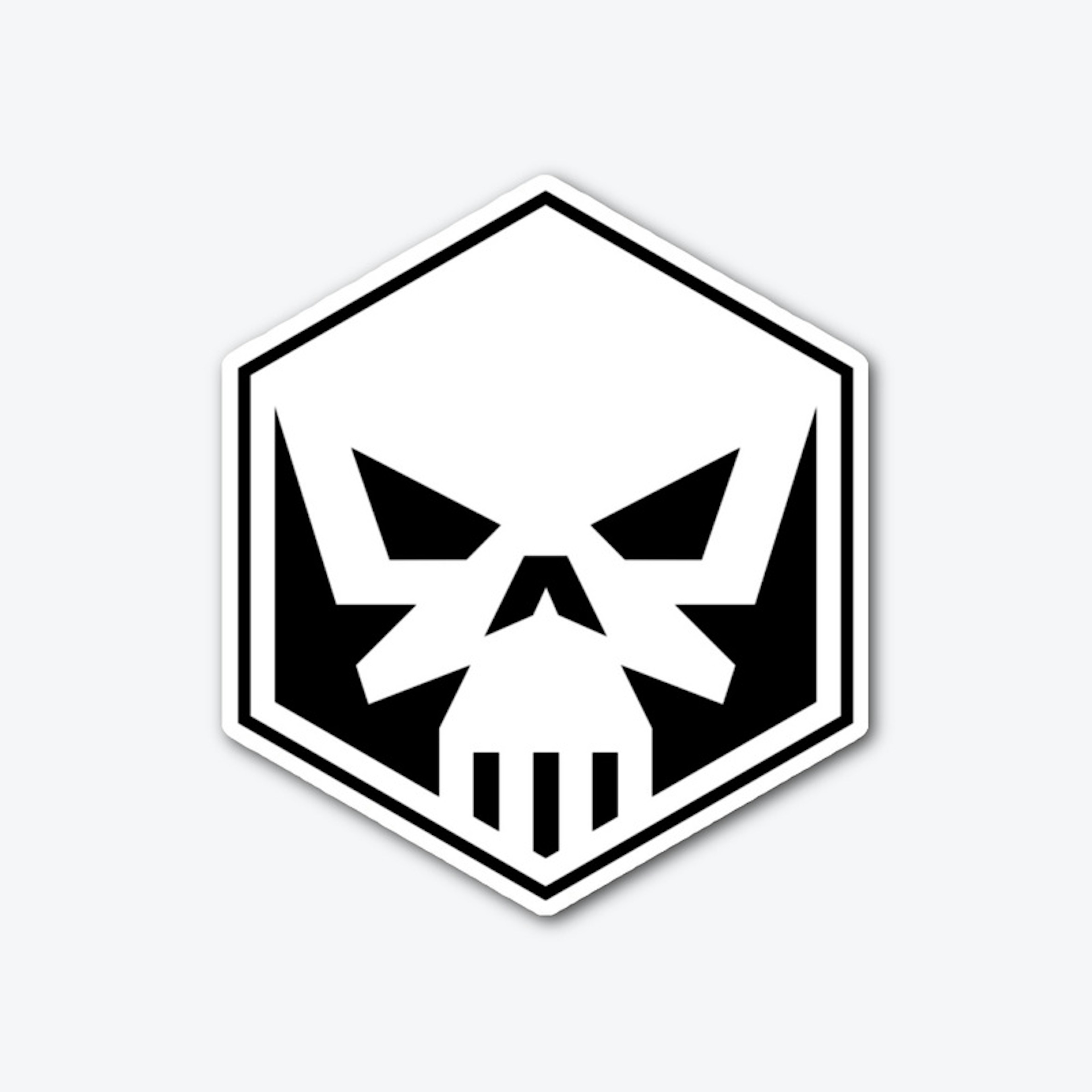 Dice Paper Miniatures - Skull Logo White